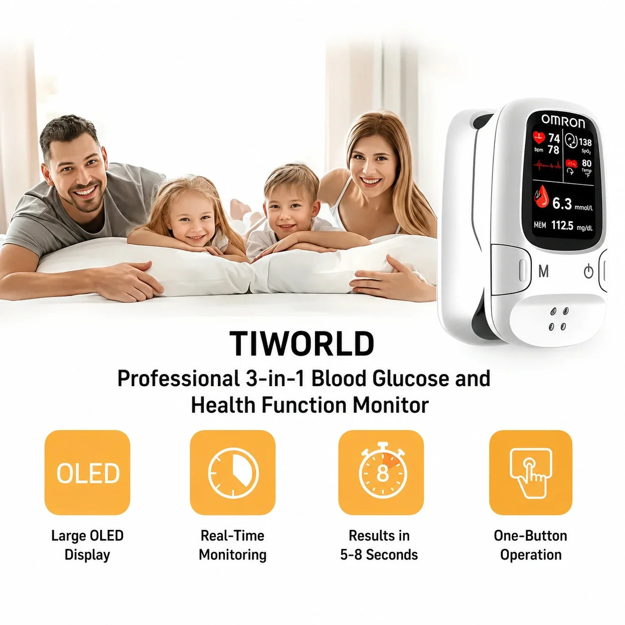 🩸Smart Non-Invasive Glucose Meter – Simple, Convenient & Easy to Use ✨