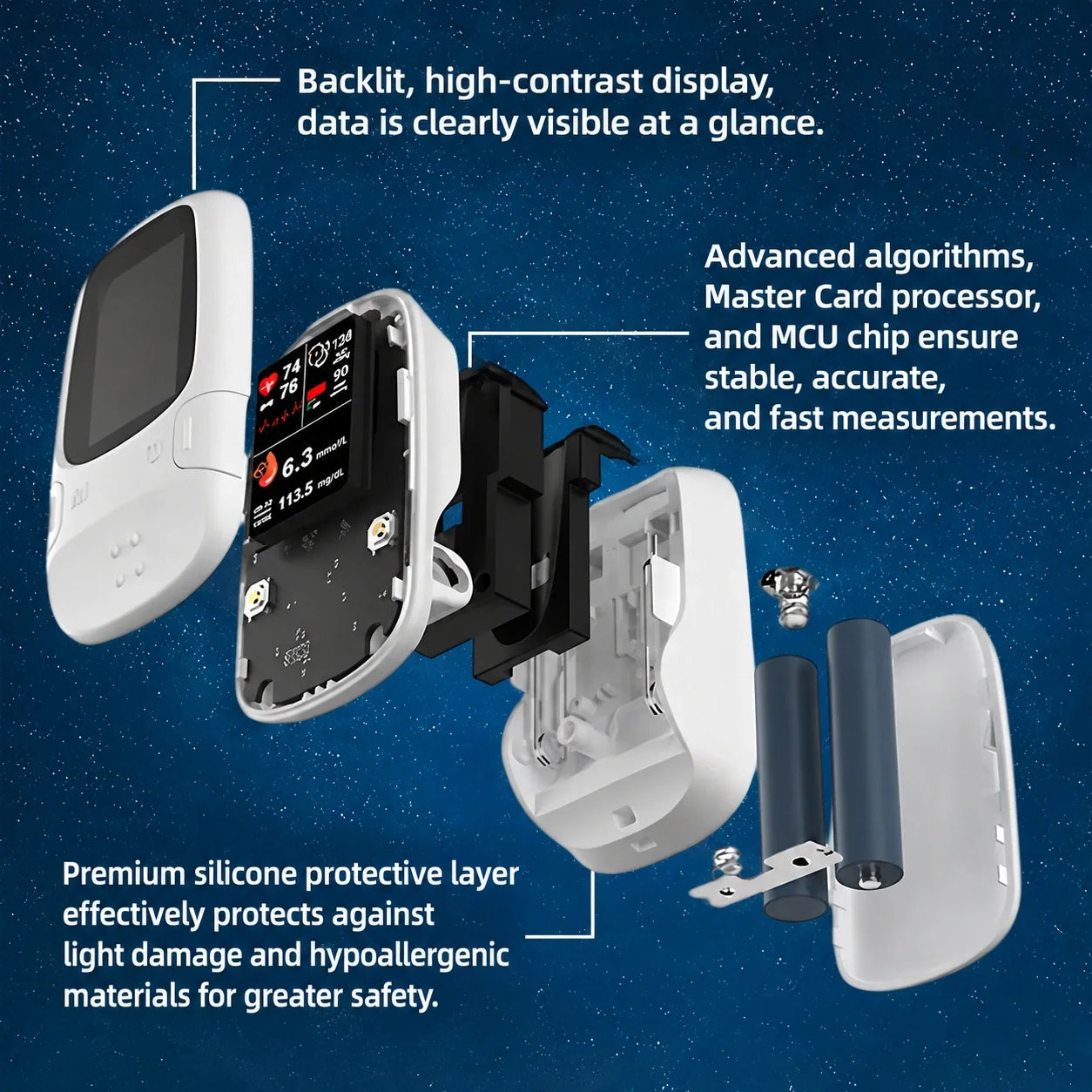 🩸Smart Non-Invasive Glucose Meter – Simple, Convenient & Easy to Use ✨