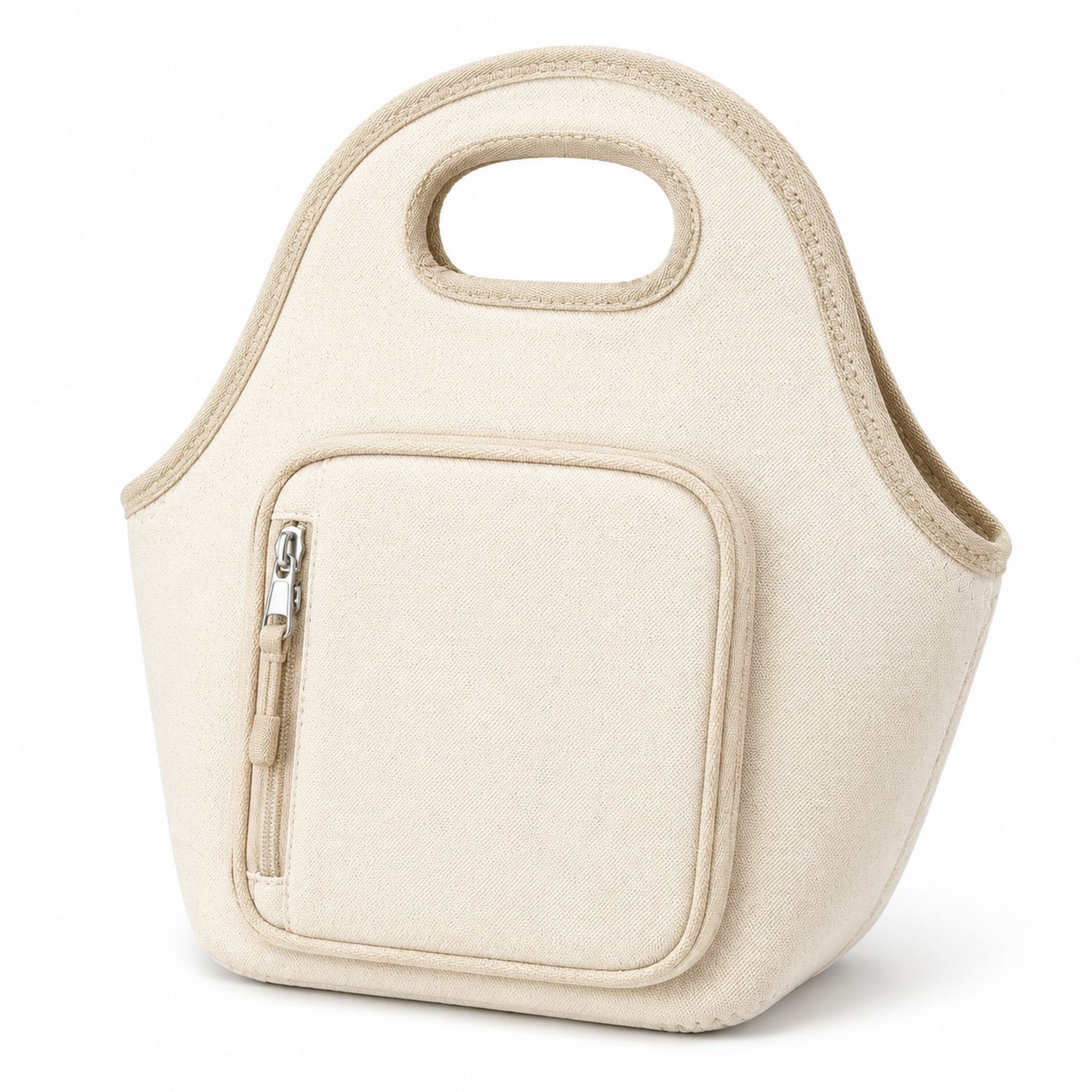 Borsa Termica Beige con Tasca Frontale