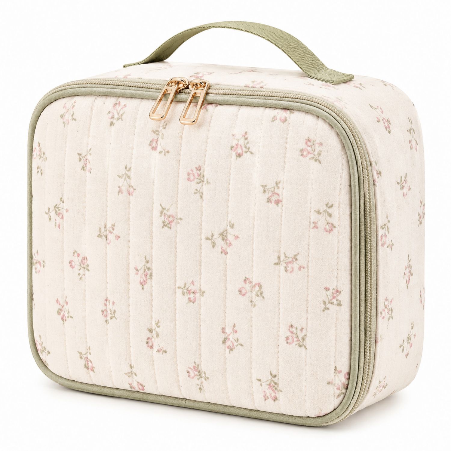 Borsa Pranzo Floreale Beige con Manico
