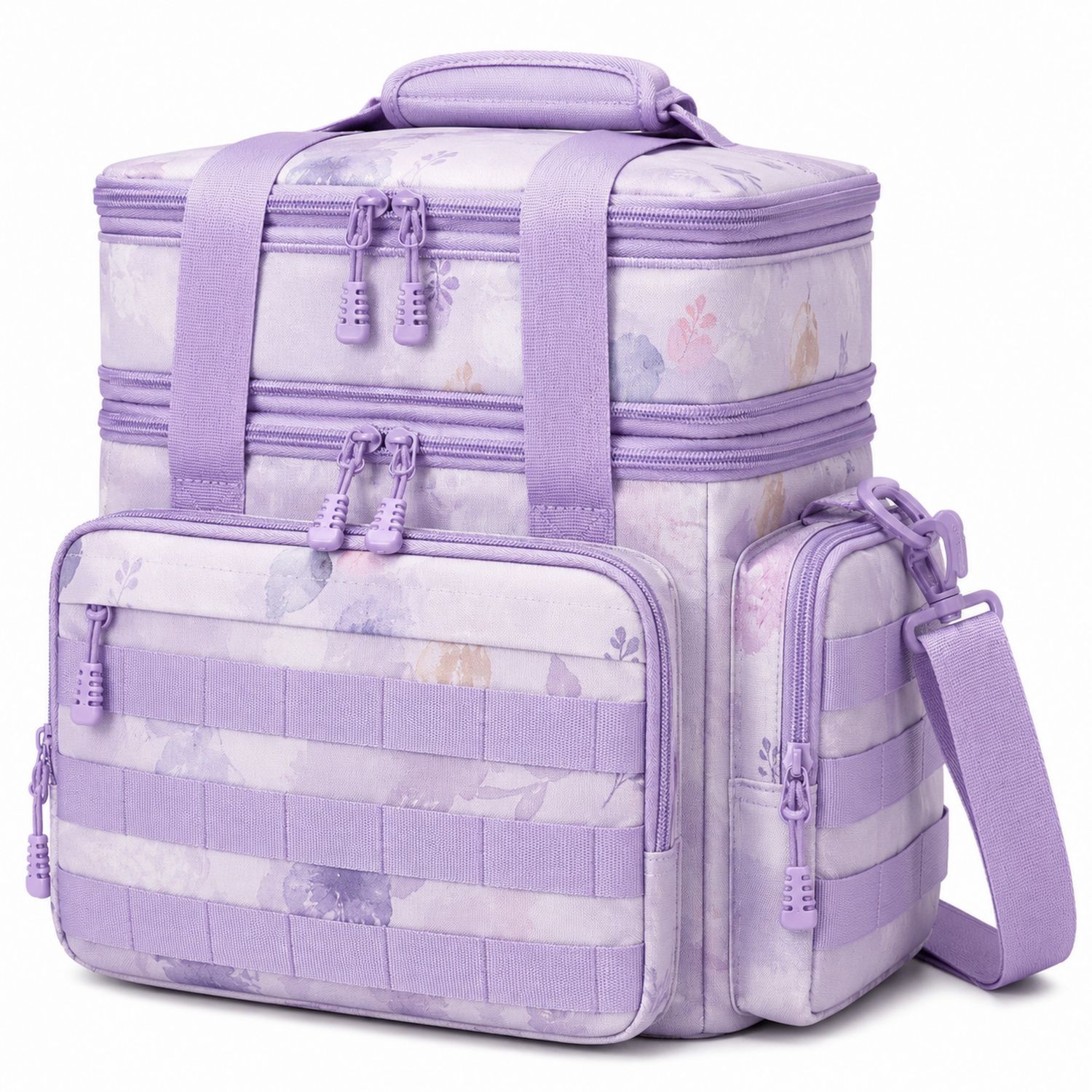 Borsa Termica Multiscomparto Floreale Lilla