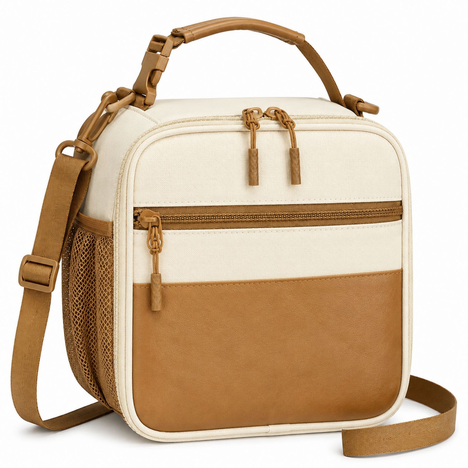 Borsa Termica a Tracolla Beige e Marrone