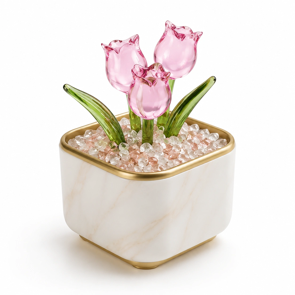 Tulpen Dekoschale Creme-NovelleaLiving
