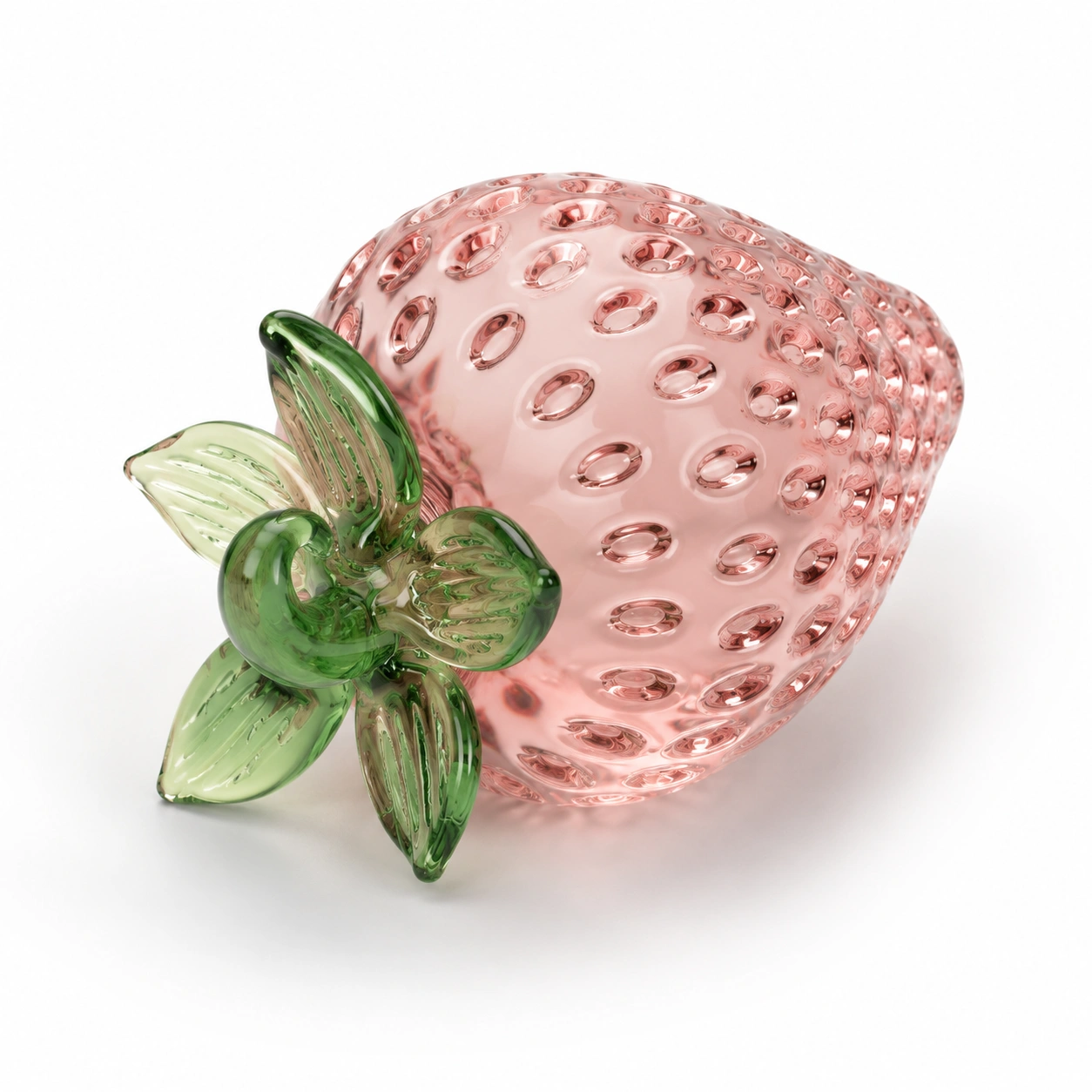 Erdbeer Dekofigur aus Glas Rosa-NovelleaLiving