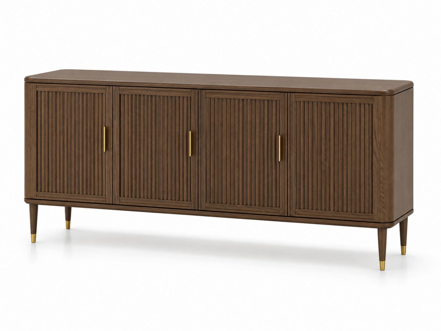 Credenza in Legno con Ante a Battente Marrone