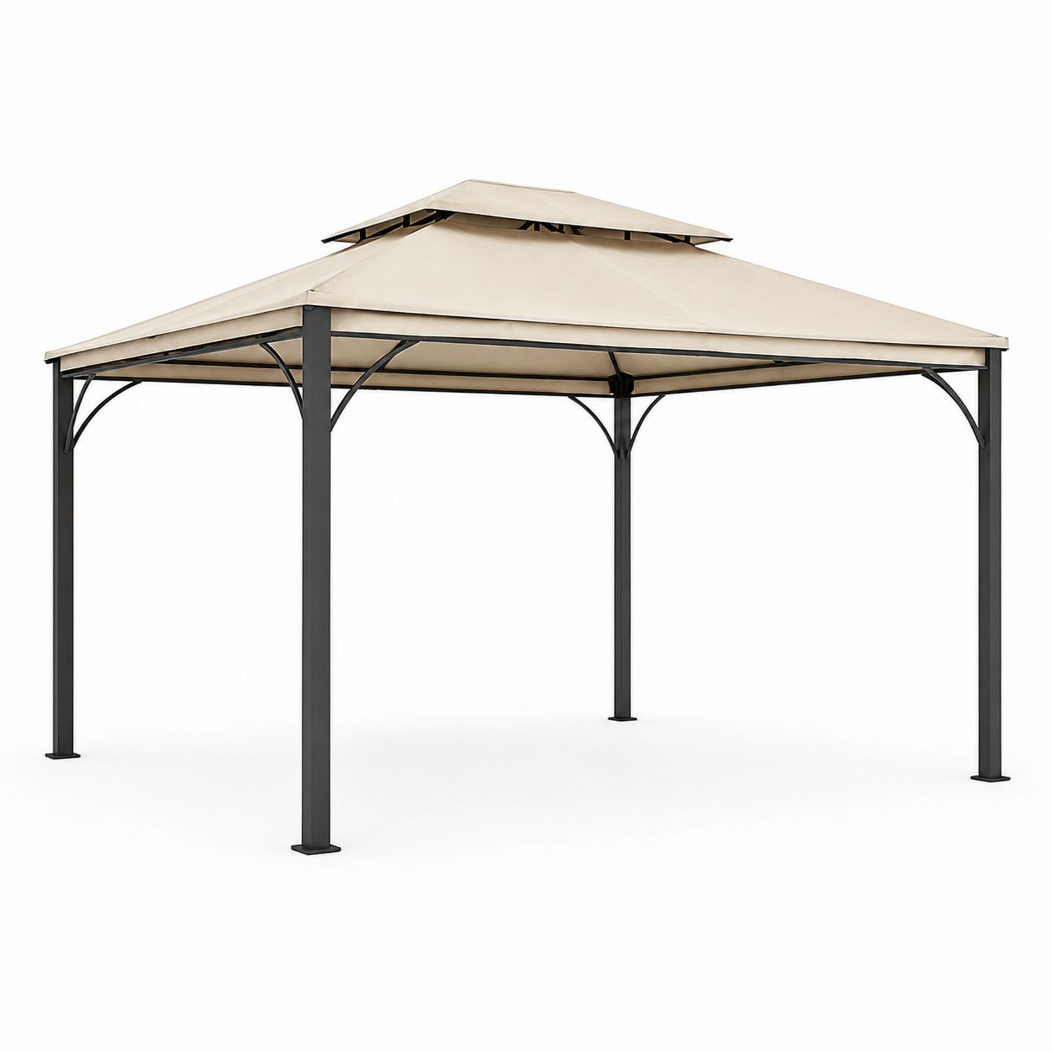 Gazebo rettangolare in acciaio e poliestere Beige 3x4 m