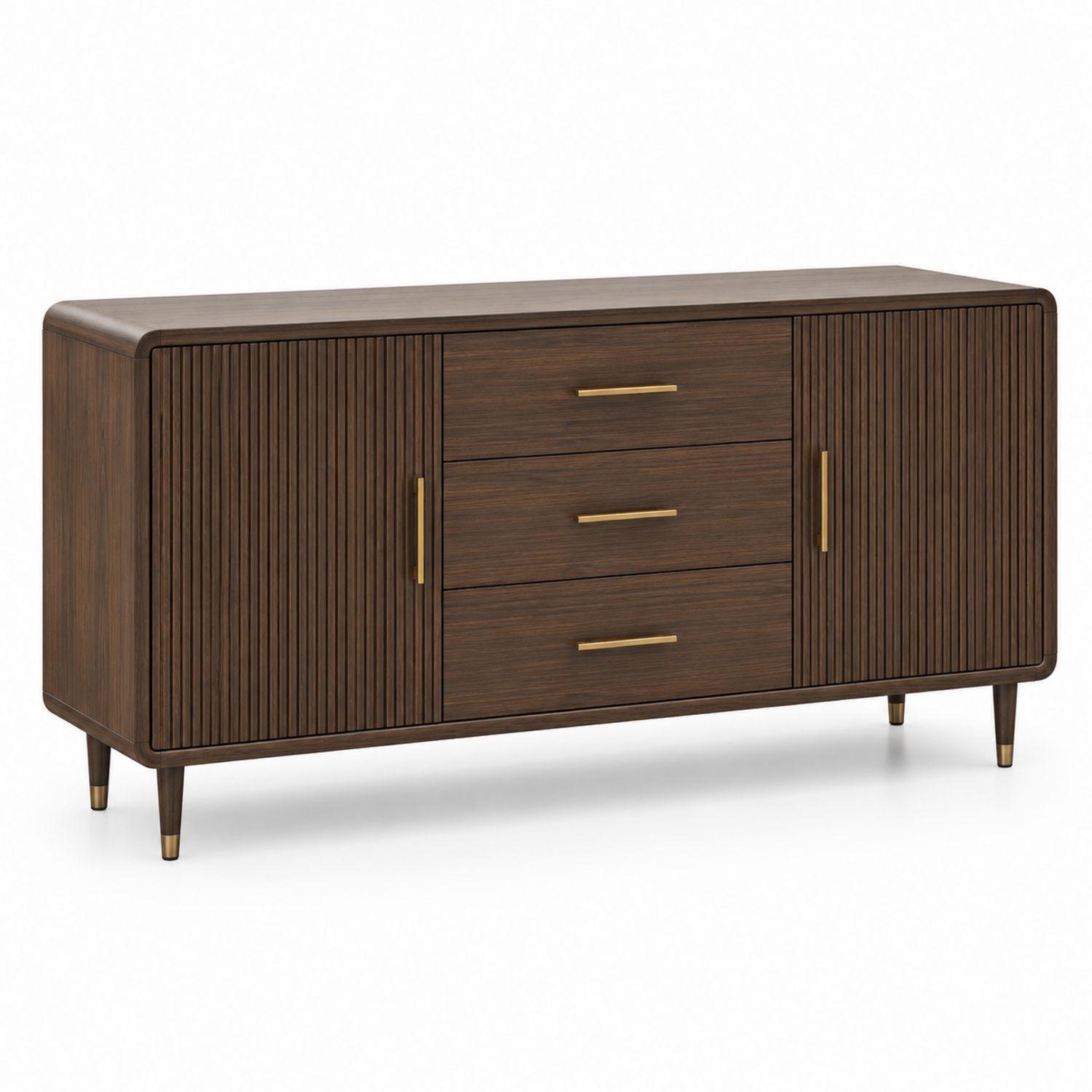 Credenza in legno con cassetti e ante