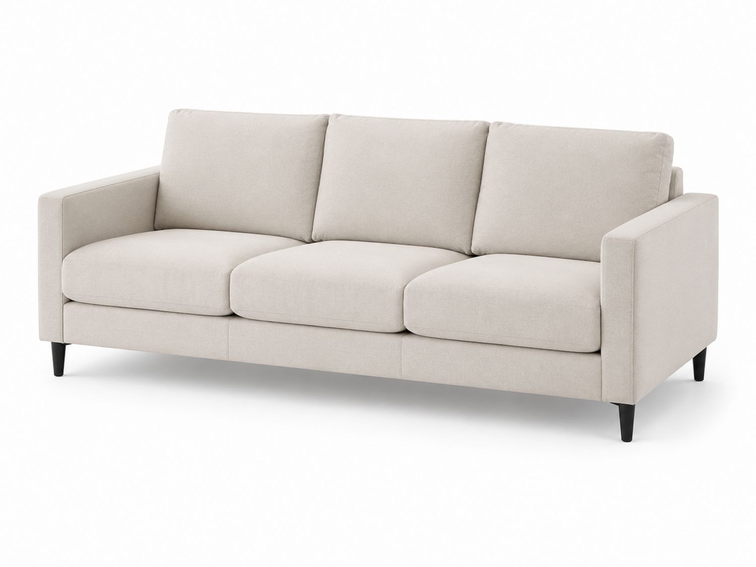 Divano a tre posti in tessuto Beige