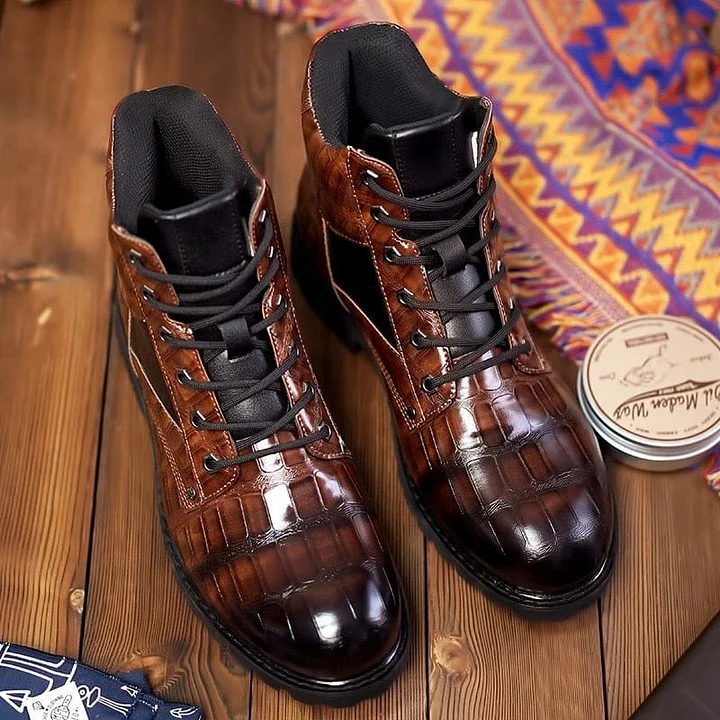 Basaschic Men's Comfortable Motorcycle Boots