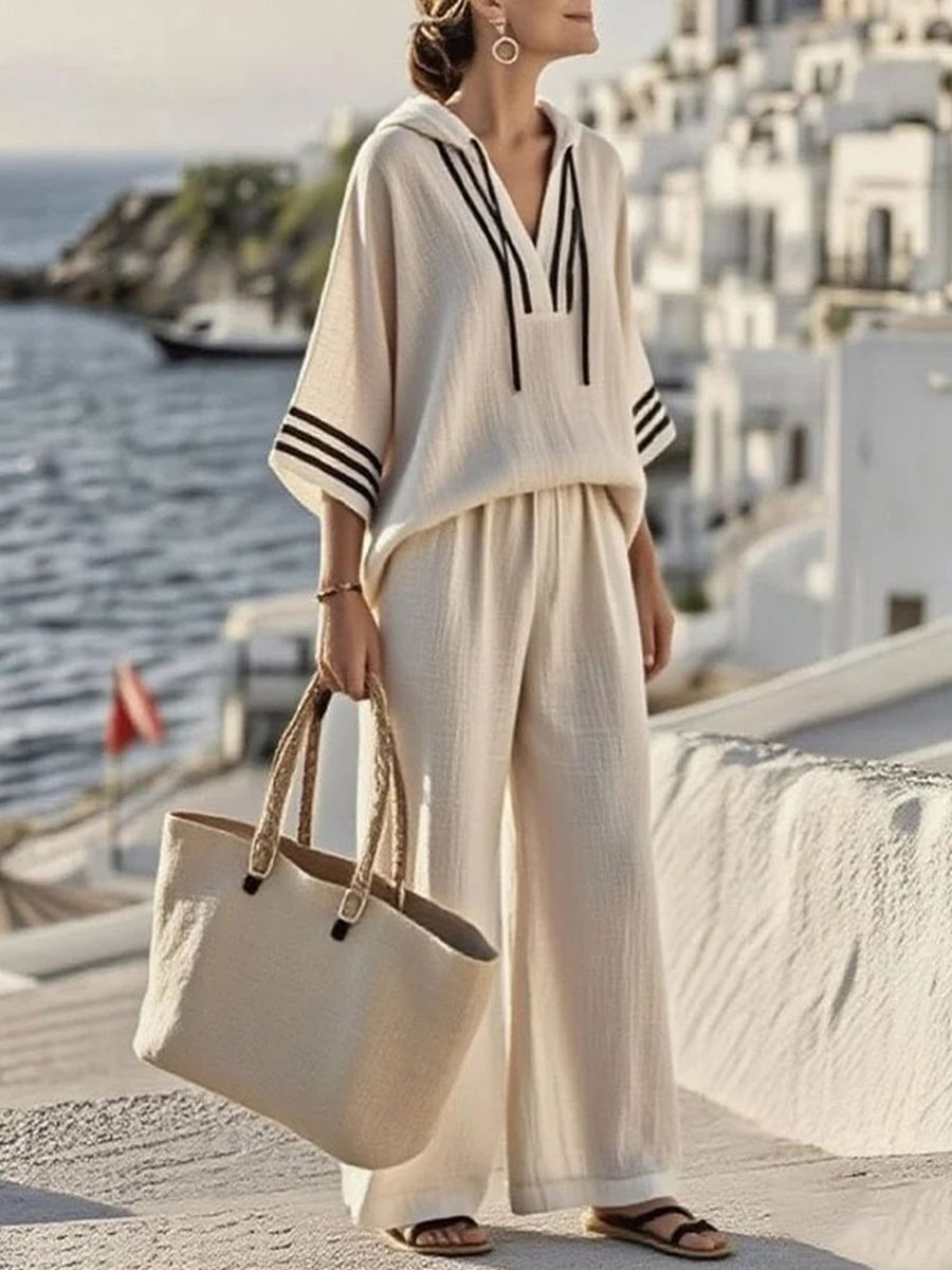 New Arrivals🔥Women's Hooded Cotton Linen Two-Piece Set