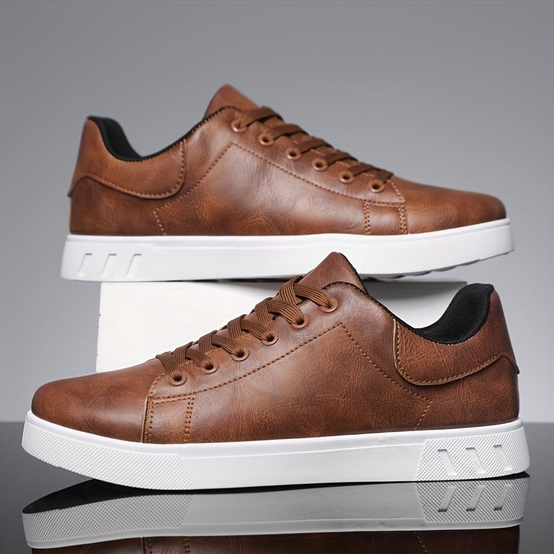 Enjerr Men‘s Solid Colour Vintage Comfy Non Slip Durable Sneakers