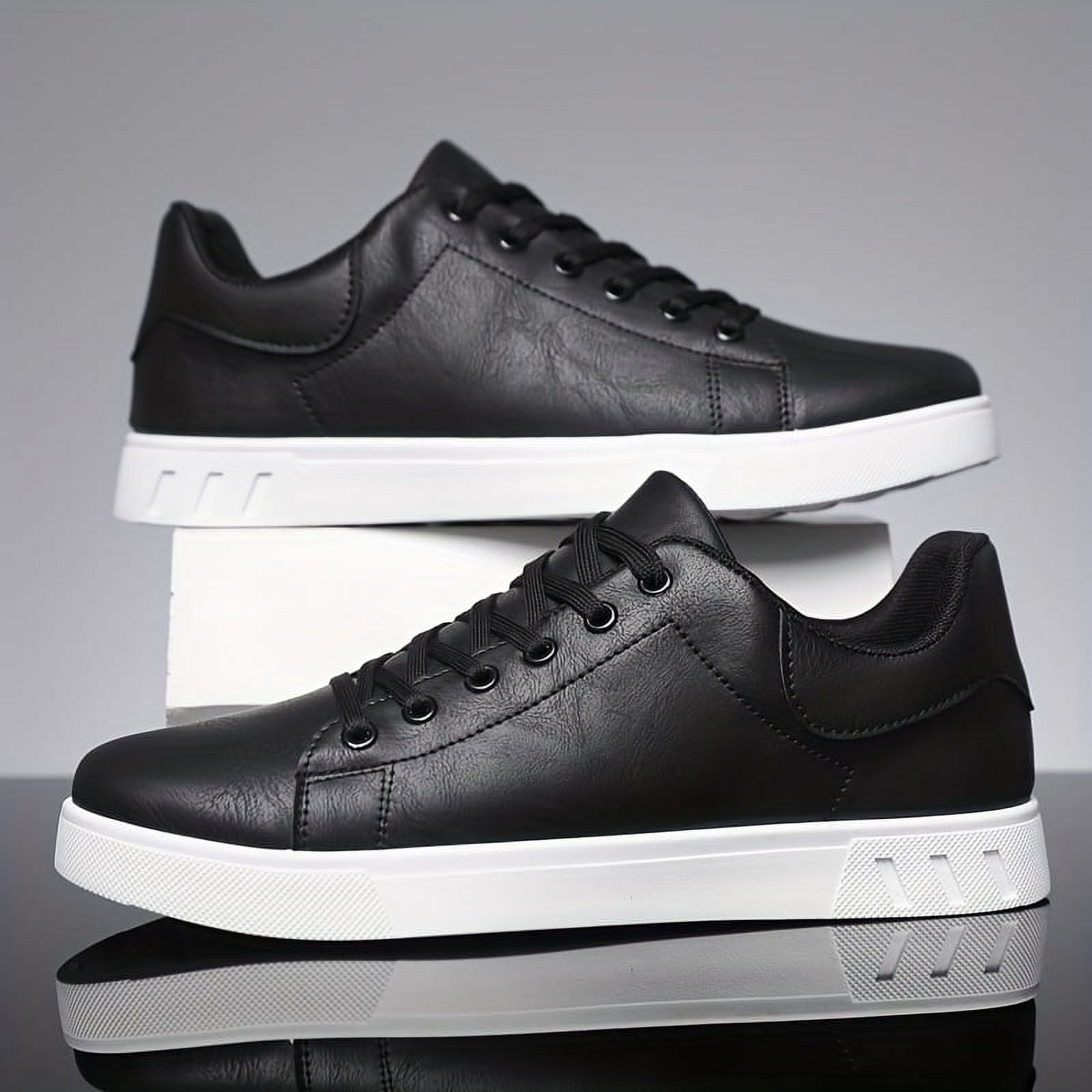 Enjerr Men‘s Solid Colour Vintage Comfy Non Slip Durable Sneakers