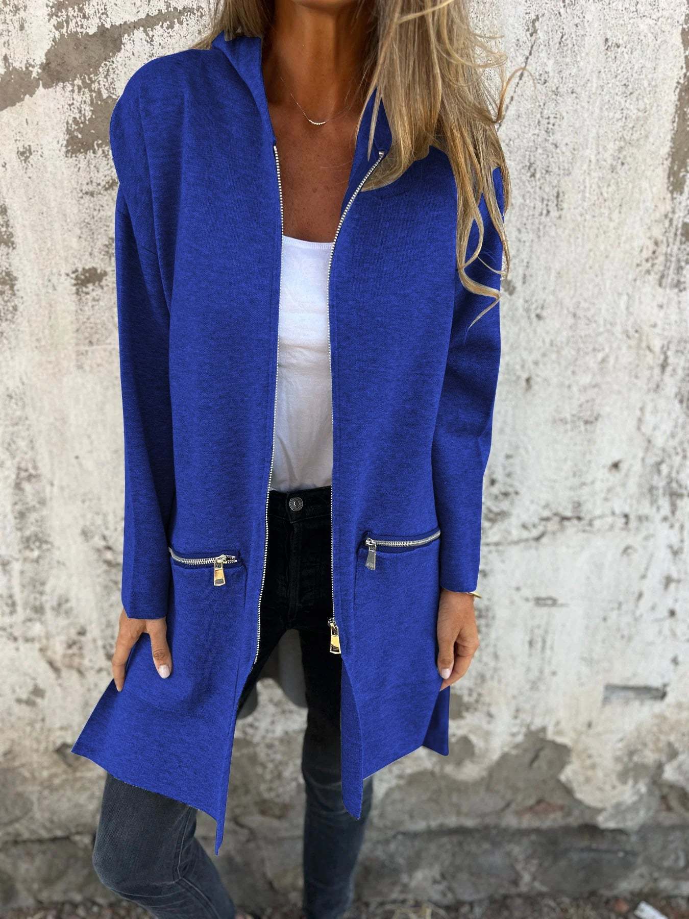 CLEARANCE SALE🔥 Zipper Long Sleeve Hooded Jacket