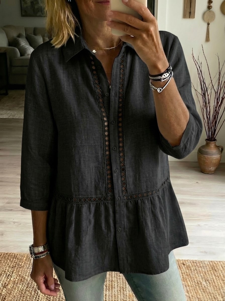 NEW🔥 Bohemian style linen blend top