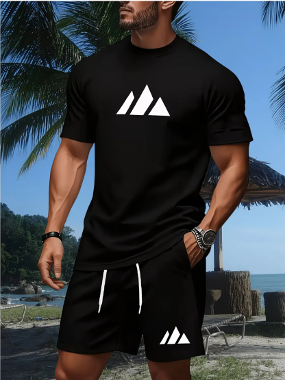 ⏰ Letzter Tag: 50% Rabatt! 🔥-Herren Sport Set mit T-Shirt und Shorts