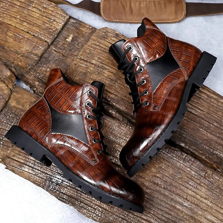 Basaschic Men's Comfortable Motorcycle Boots