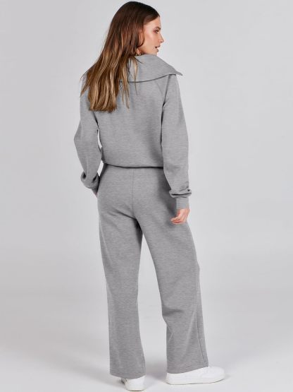 2024 Fall Trendy Outfits Oversized Two Piece Sweatsuit