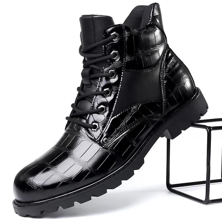 Basaschic Men's Comfortable Motorcycle Boots