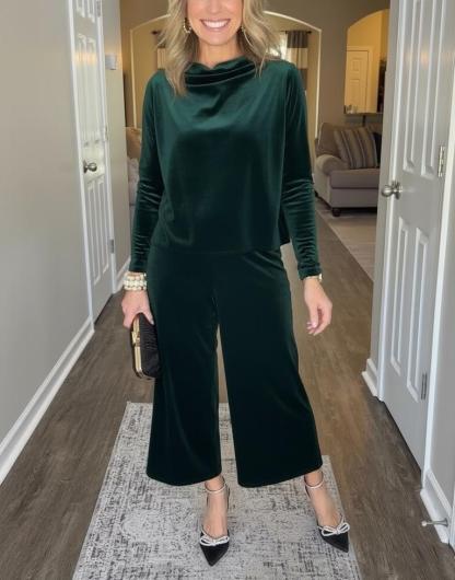 NEW🔥 Stretch Velvet Two-Piece Set