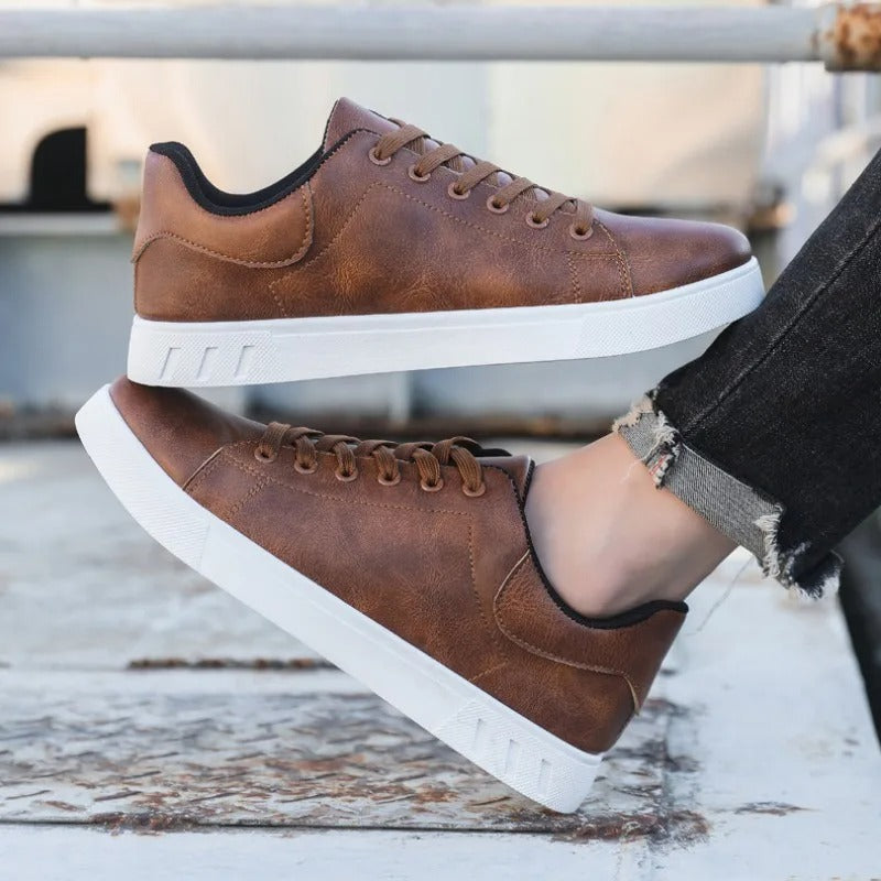 Enjerr Men‘s Solid Colour Vintage Comfy Non Slip Durable Sneakers
