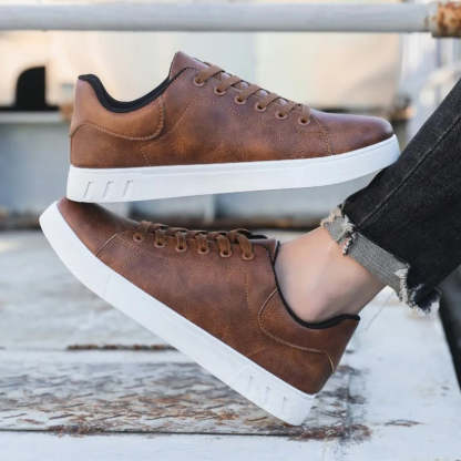 Enjerr Men‘s Solid Colour Vintage Comfy Non Slip Durable Sneakers