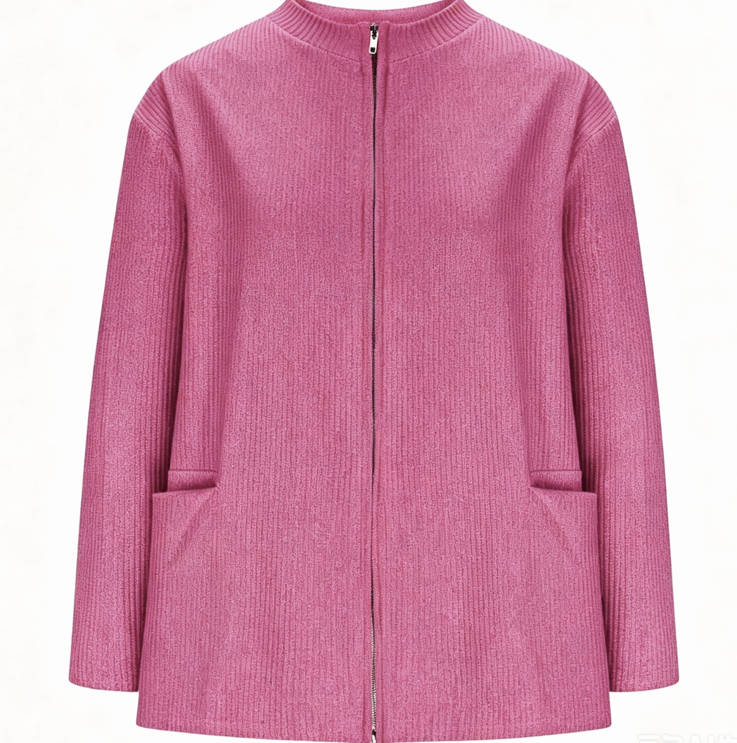 CLEARANCE SALE🔥 Round Neck Zipper Knitted Jacket