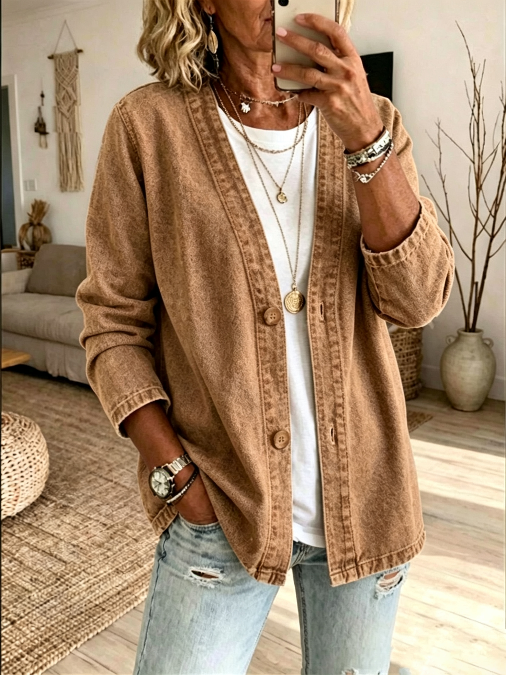 NEW ARRIVAL🔥 50% OFF | Boutique-Style Luxe Cotton Denim Jacket
