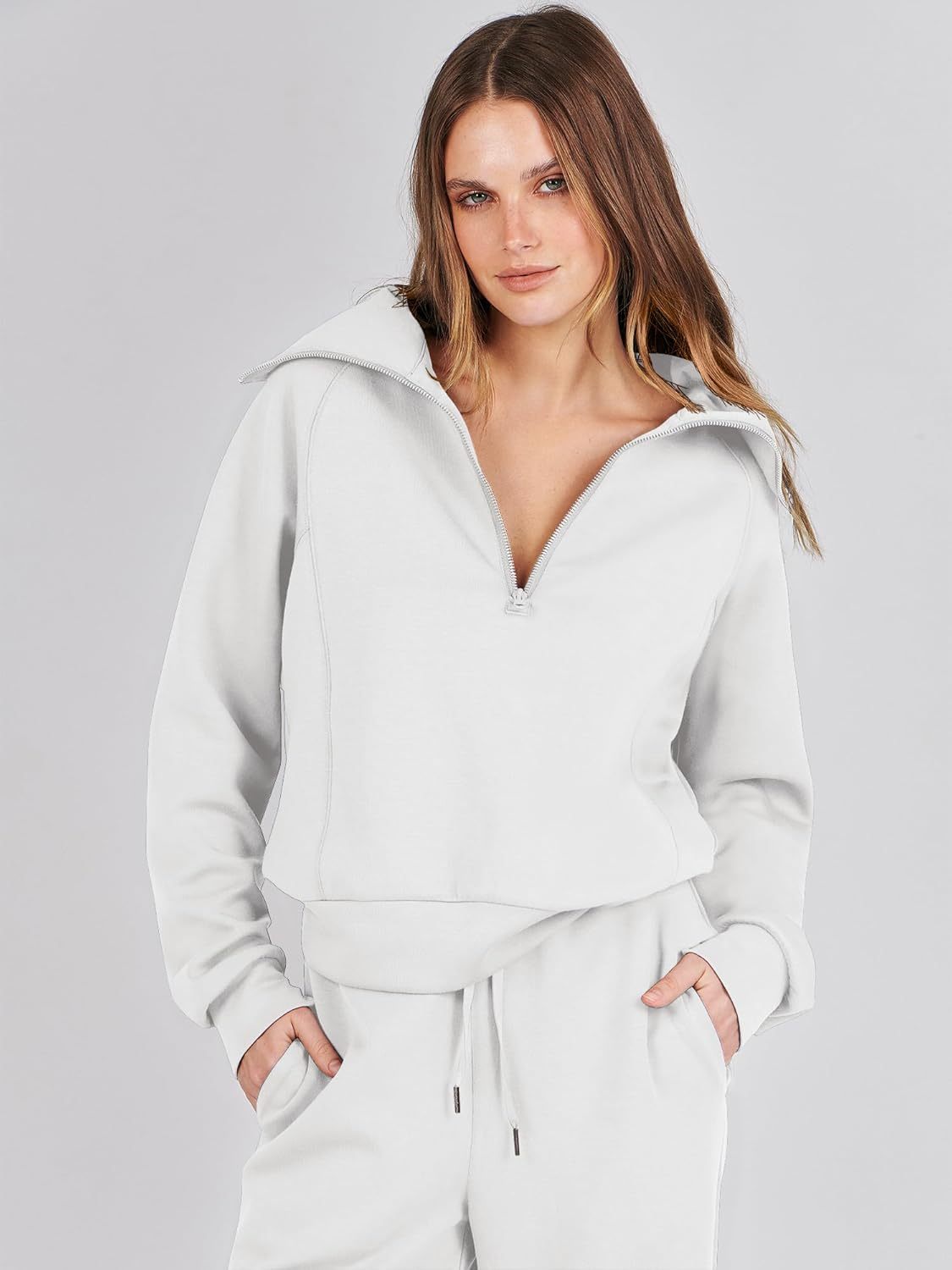 2024 Fall Trendy Outfits Oversized Two Piece Sweatsuit