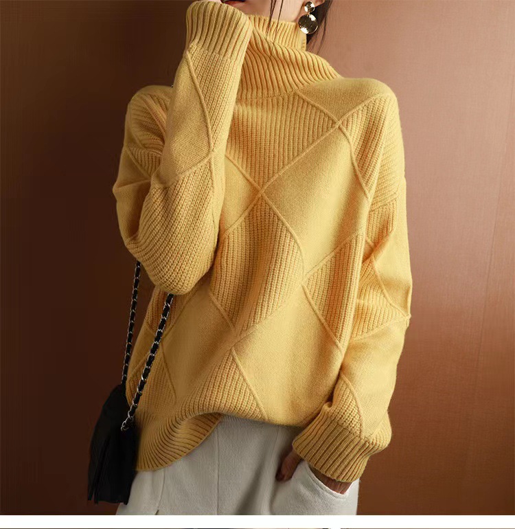 CASHMERE TURTLENECK SWEATER CARDIGAN