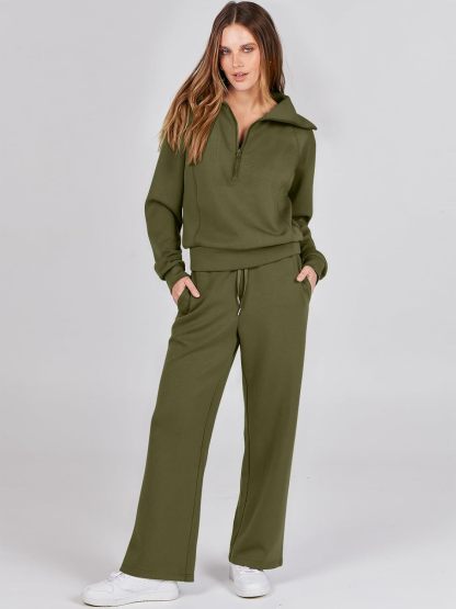 2024 Fall Trendy Outfits Oversized Two Piece Sweatsuit