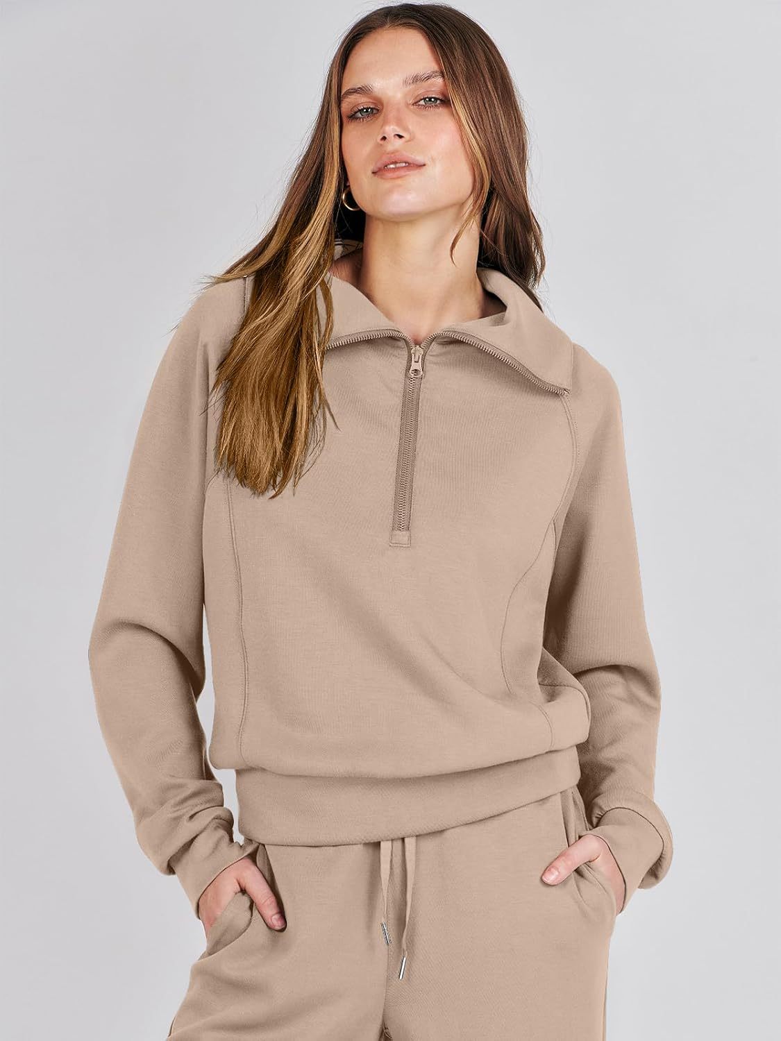 2024 Fall Trendy Outfits Oversized Two Piece Sweatsuit