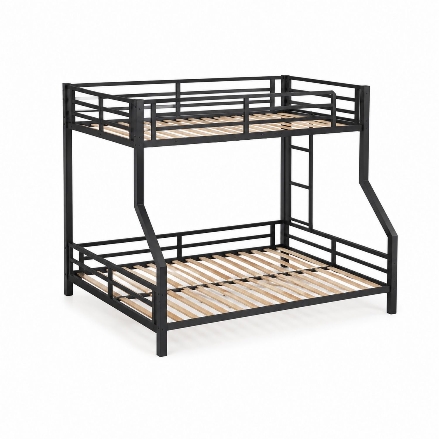 Metalletagenbett mit Leiter Schwarz 90x200cm/140x200cm