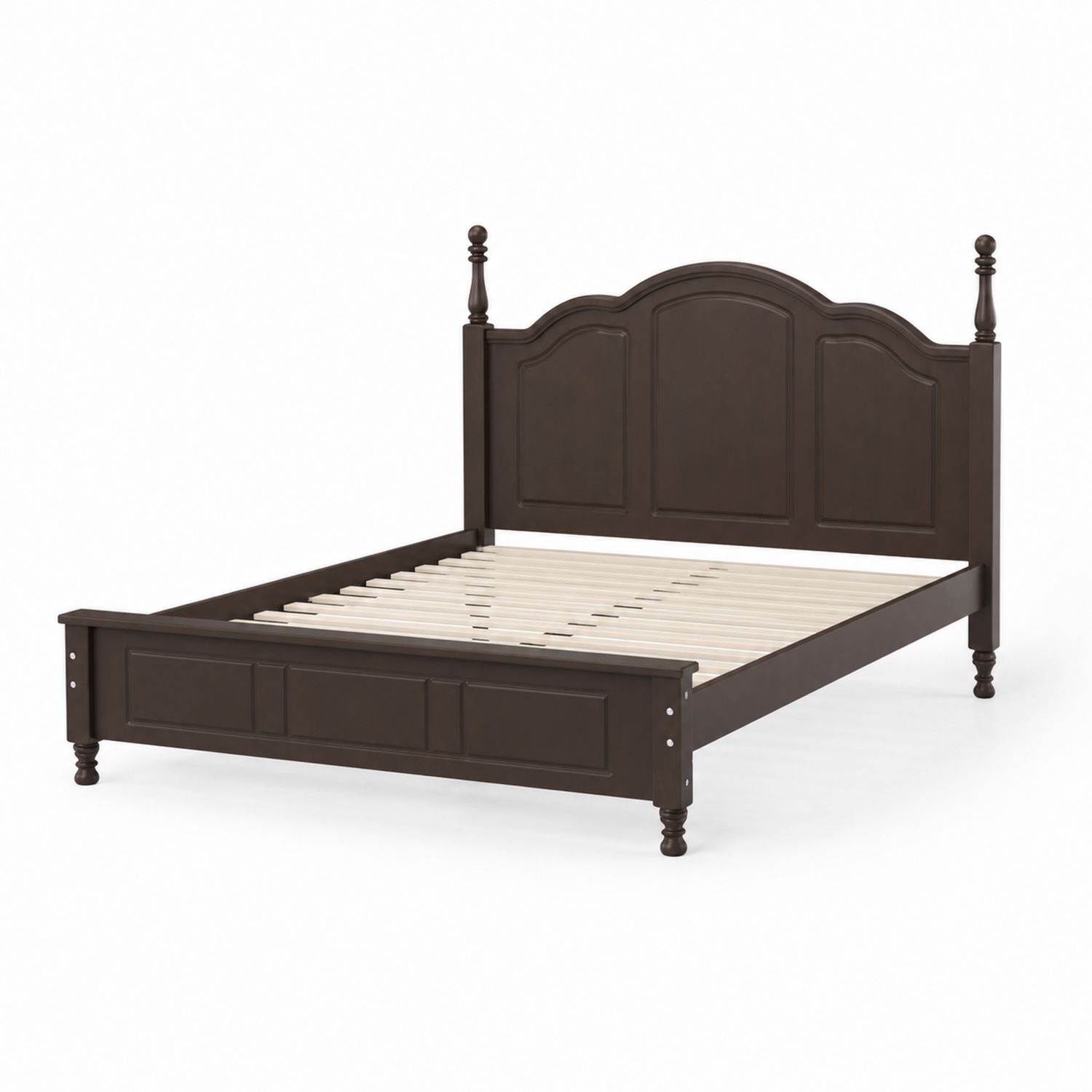 Holzbett Doppelbett Dunkelbraun 200x160 cm