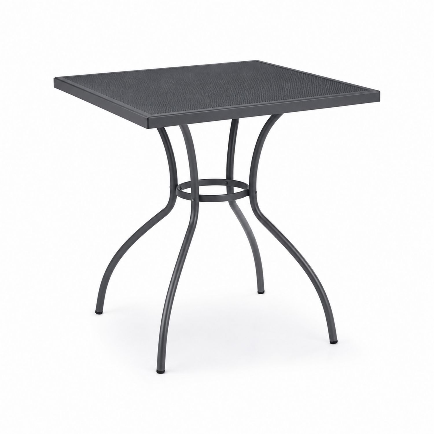 Quadratischer Metall-Esstisch Schwarz 70x70x75 cm