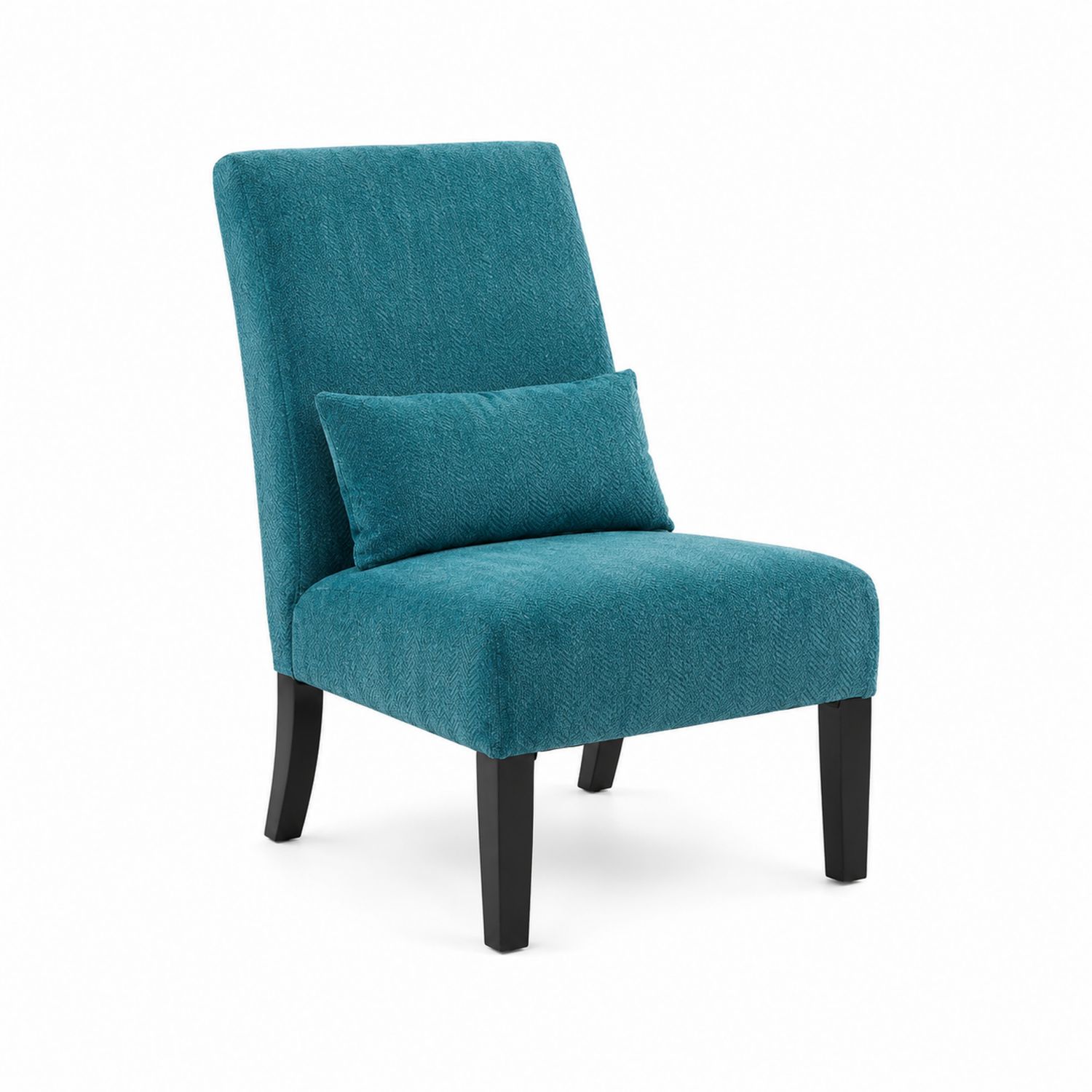 Sessel Polyester mit Holzbeinen Türkis