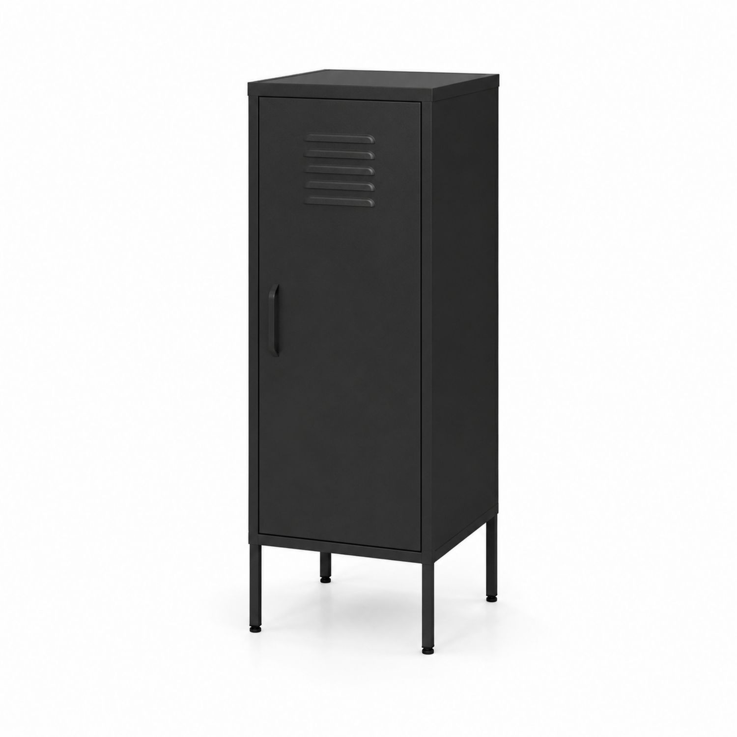 Metallschrank mit Tür Schwarz 90cm