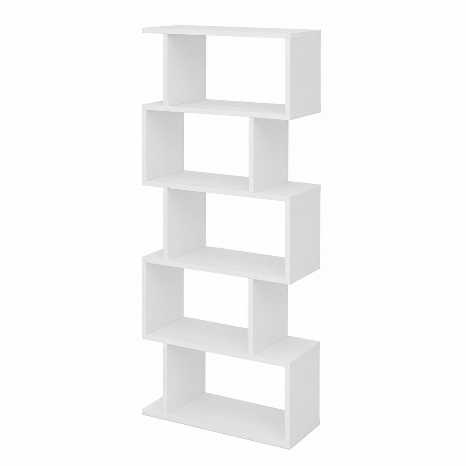 Regal aus Holzwerkstoff 5 Ebenen Weiß 180x60x24 cm