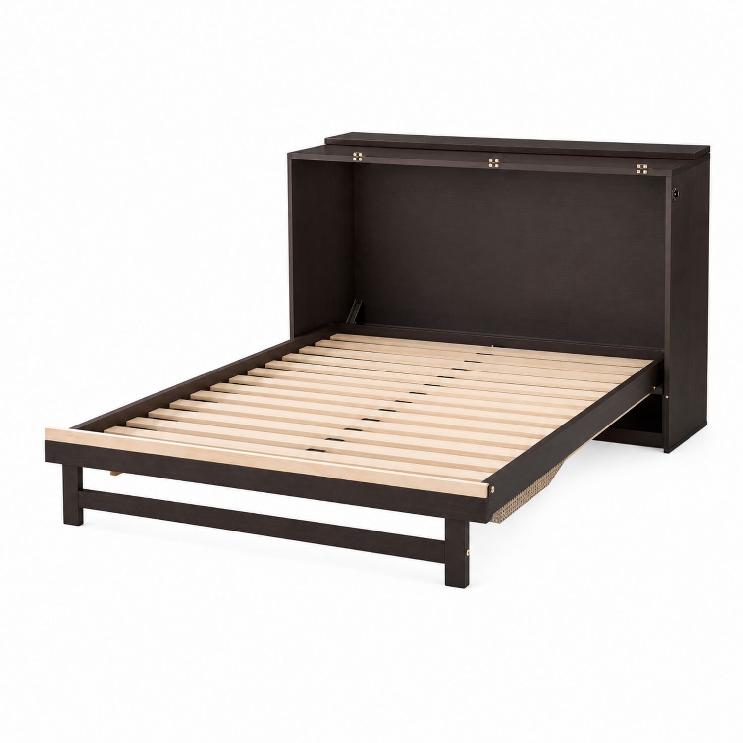 Klappbares Bett Holz 200x140 cm Dunkelbraun