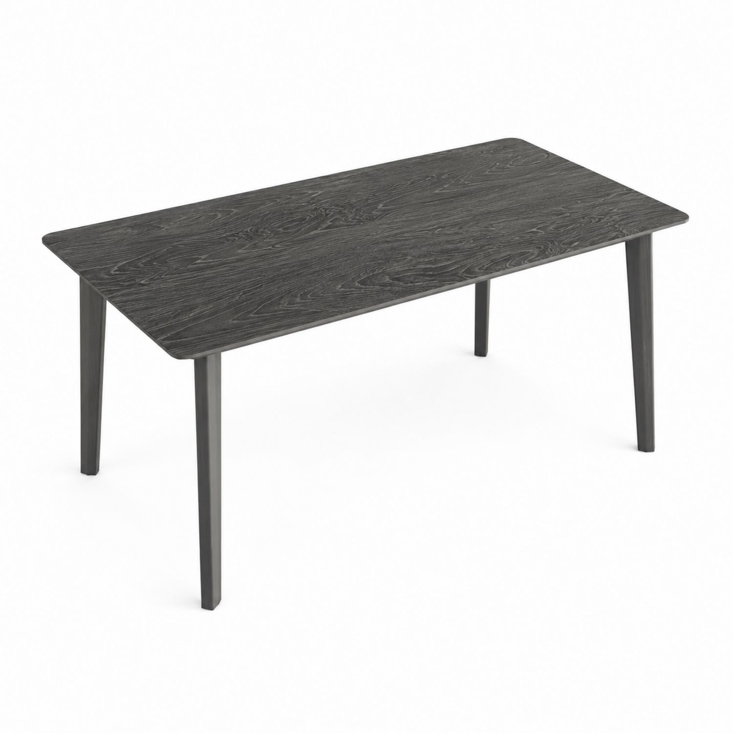 Esstisch Eichenholzfurnier Dunkelgrau 180x90x75cm