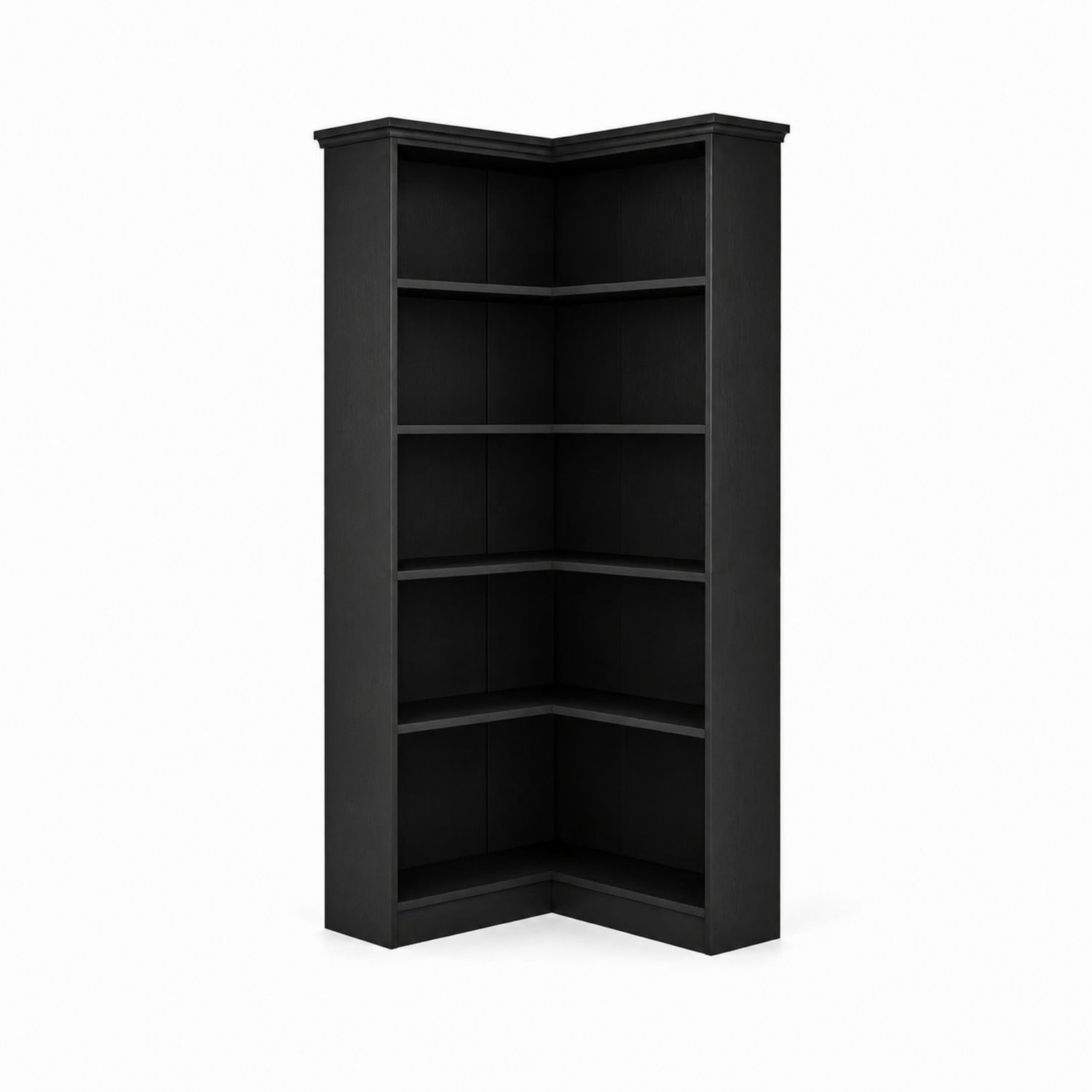 Eck-Bücherregal MDF Schwarz 180cm
