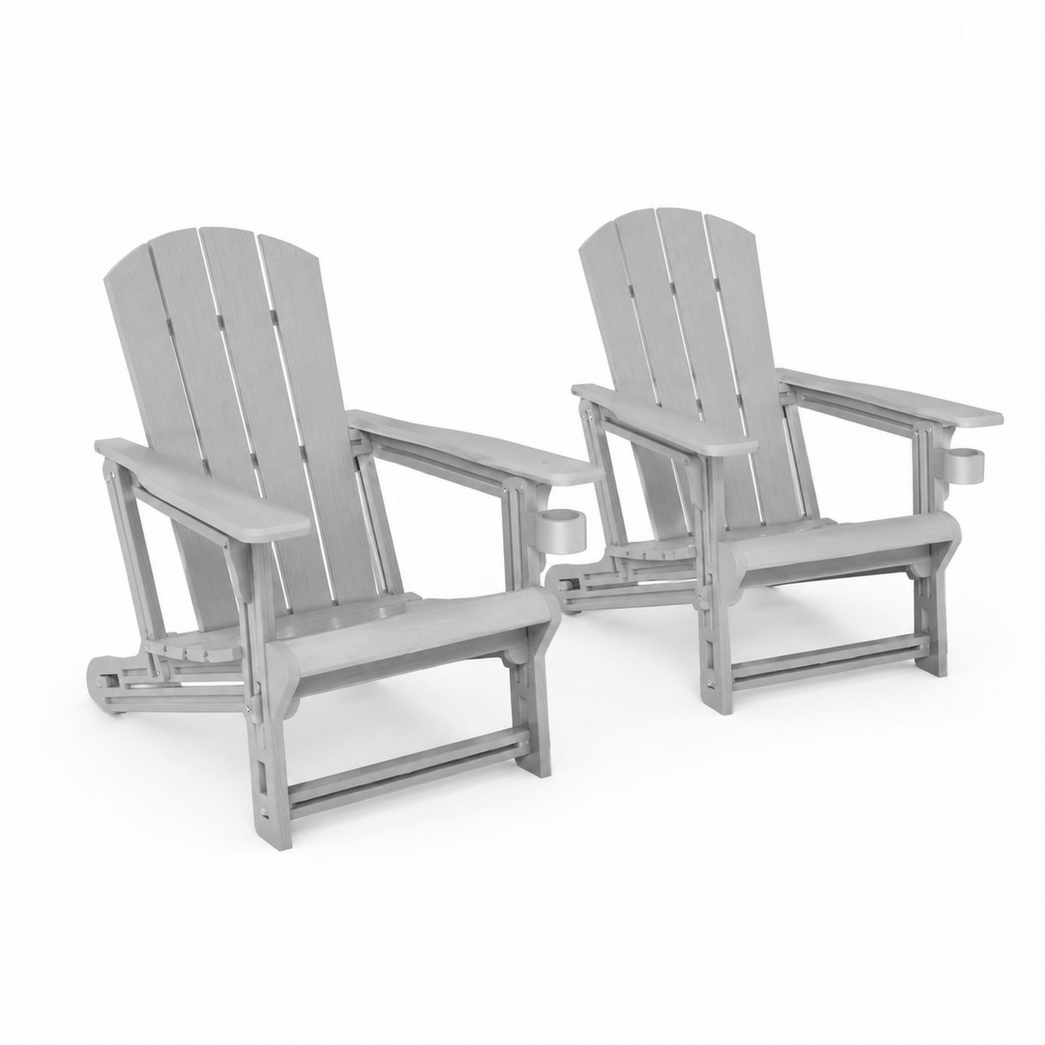Adirondack-Stühle Set aus Holz Grau 2er Set