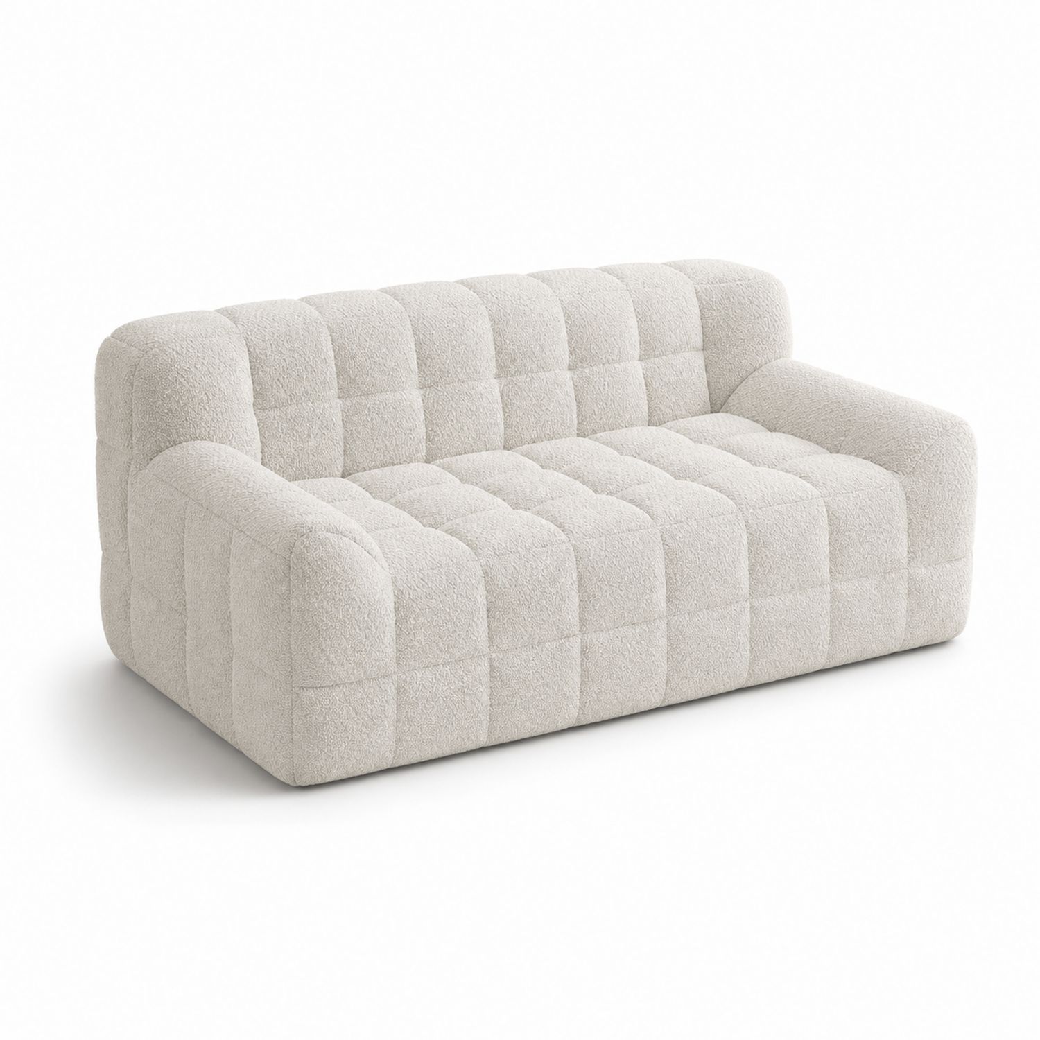 3-Sitzer Sofa Bouclé Stoff Beige
