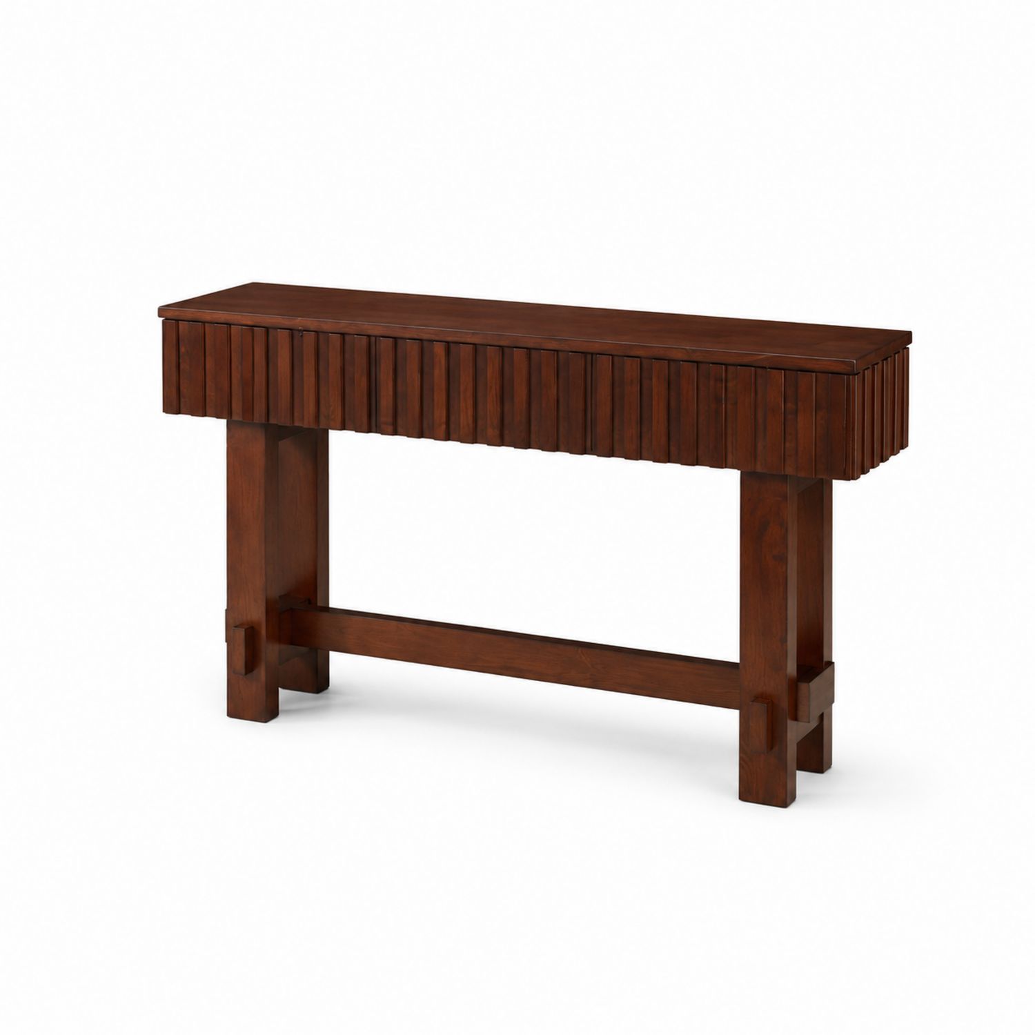 Tavolo consolle rettangolare in legno di noce-Lumveron