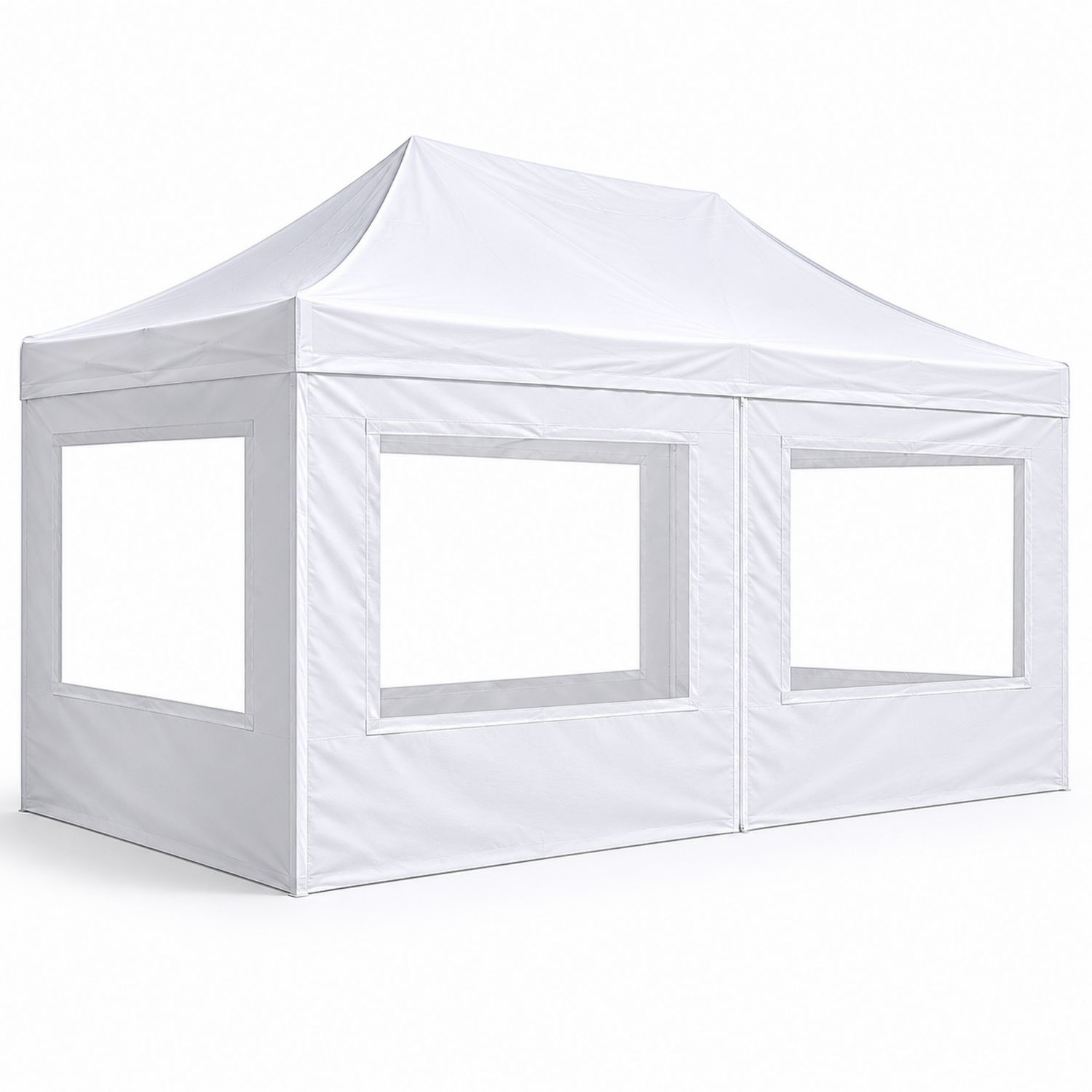 Gazebo rettangolare 3x4.5m in tessuto bianco-Lumveron