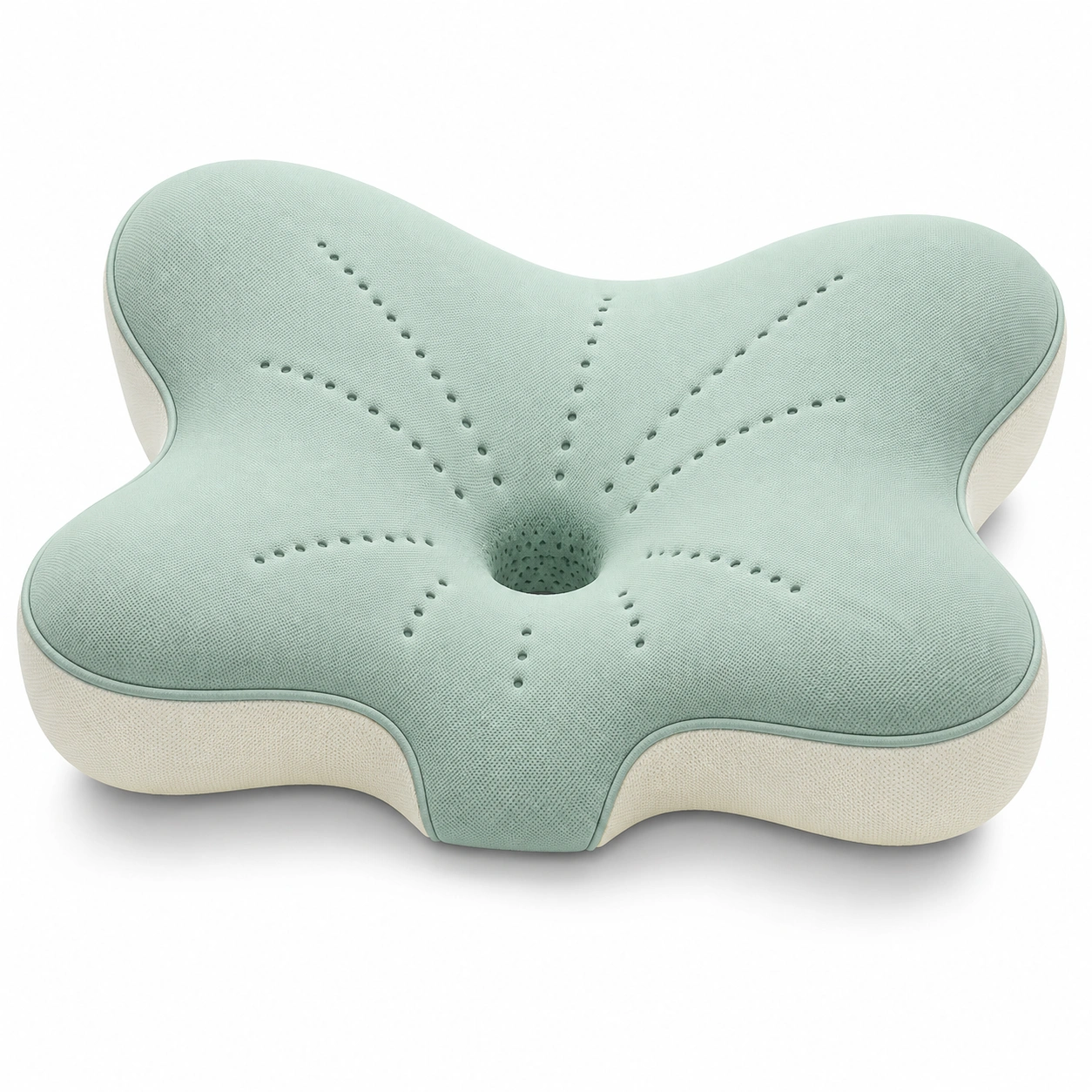 Cuscino Ergonomico Supporto Vertebrale Verde Menta-HOMEVETRA