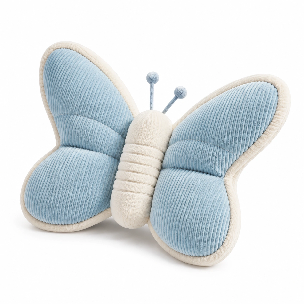 Cuscino Decorativo a Forma di Farfalla Blu e Crema-HOMEVETRA