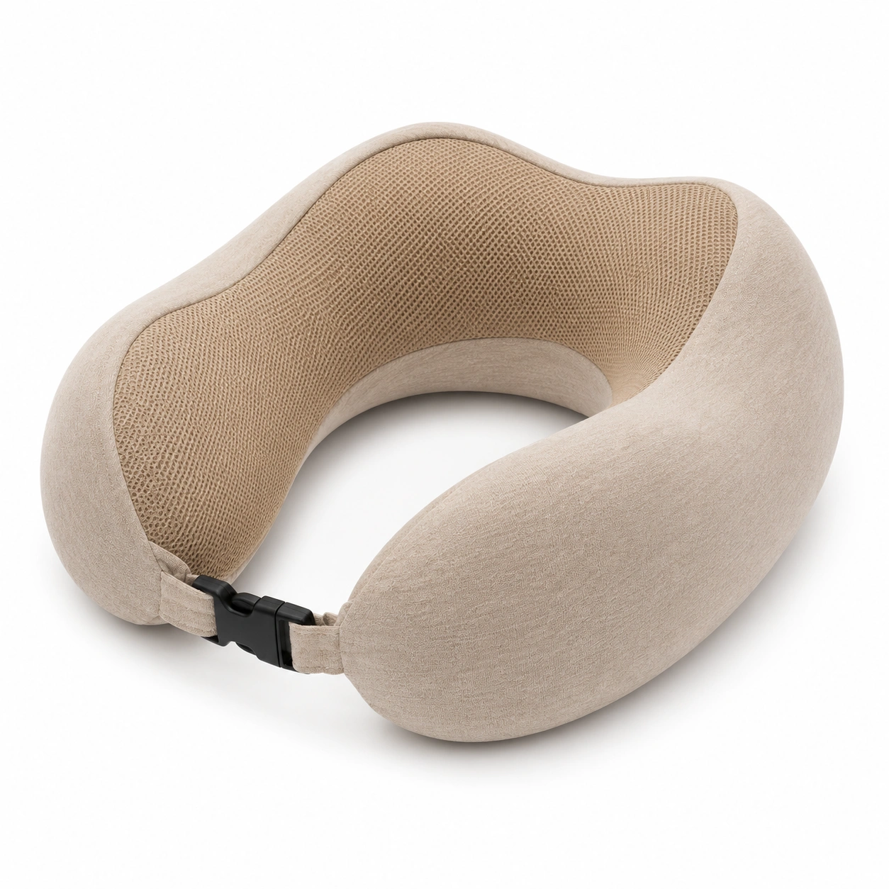 Cuscino da Viaggio Ergonomico in Memory Foam Beige-JORQELVIN