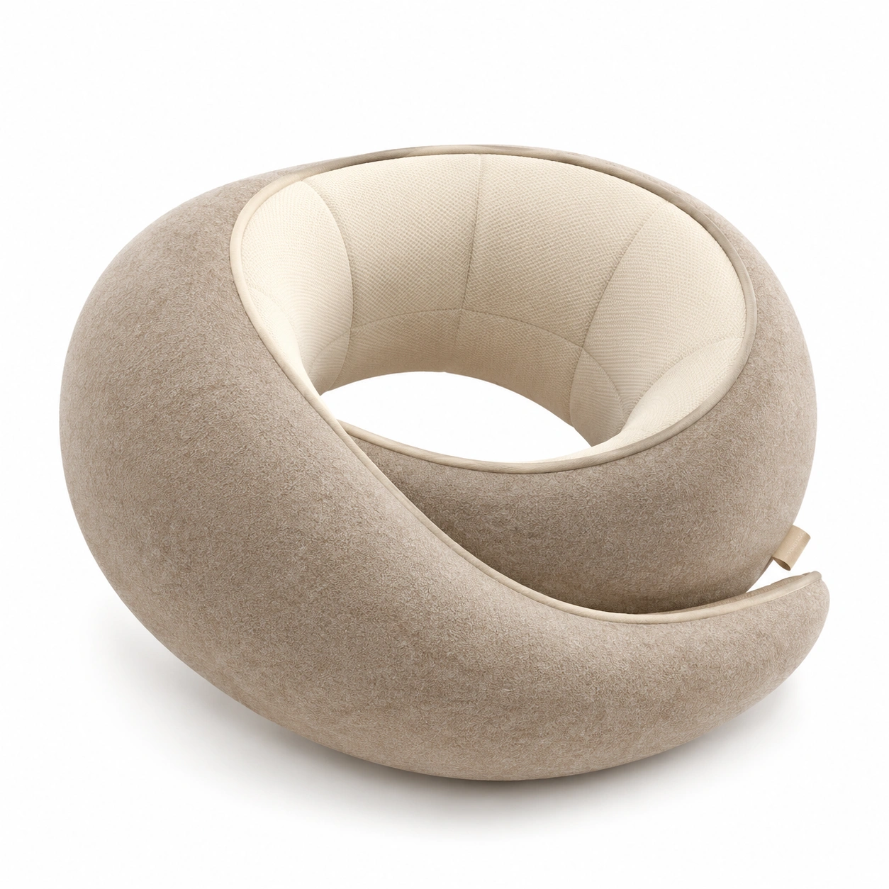 Cuscino da Viaggio Ergonomico Memory Foam Beige-JORQELVIN