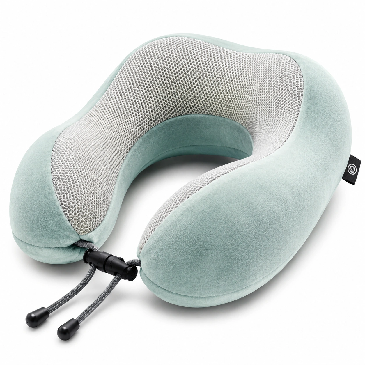 Cuscino da Viaggio Ergonomico Memory Foam Verde Menta e Grigio-JORQELVIN