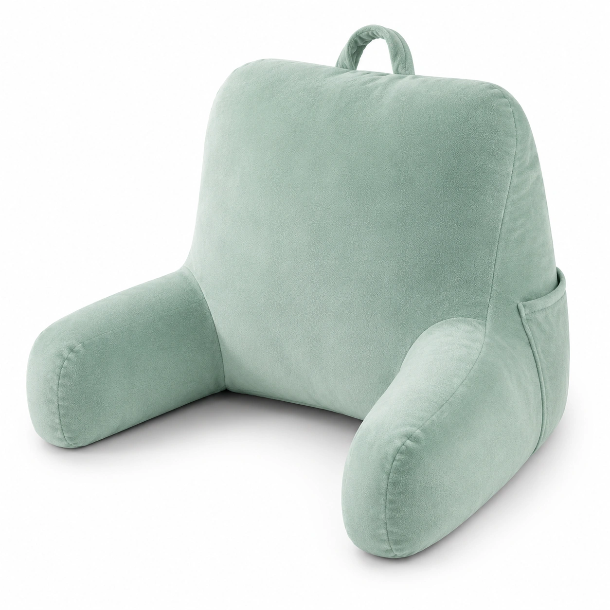 Cuscino da Lettura Ergonomico Verde Salvia con Braccioli-JORQELVIN